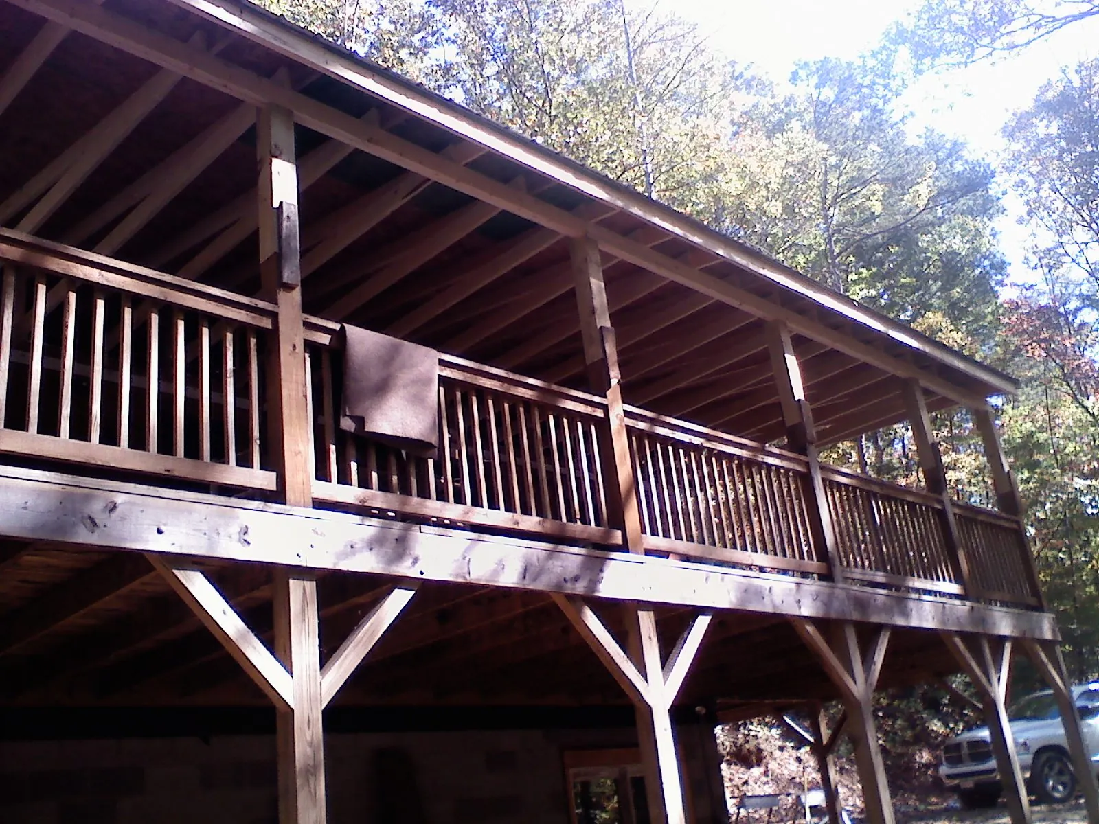Timber framing under a new elevated porch and deck — Roof Leak Repair in Adamstown by Roofing Brothers